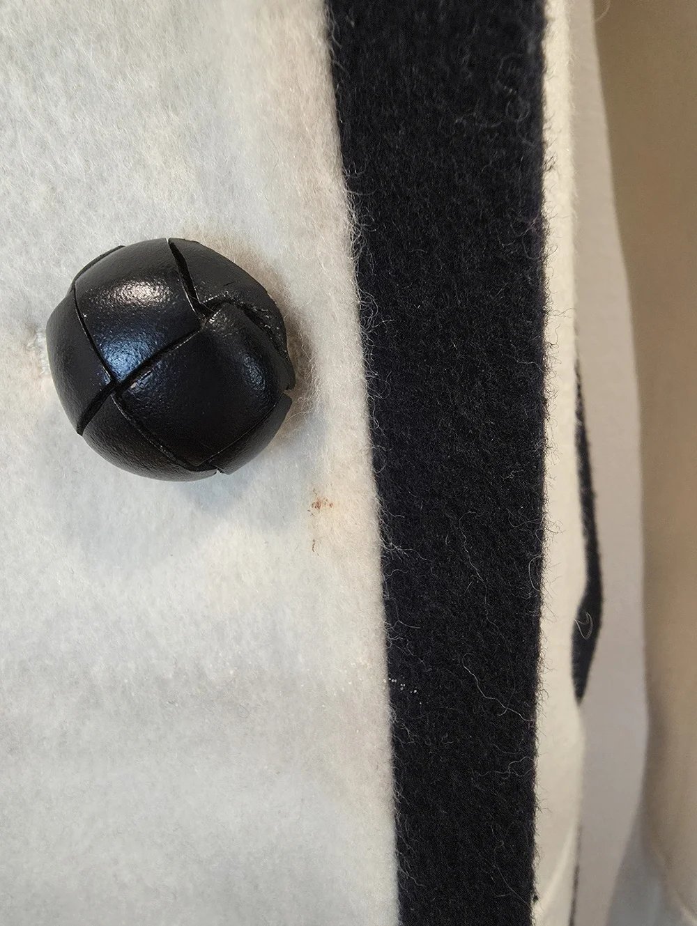 J Crew Tipped Cream Wool Nello Gori Peacoat - Picture 5 of 7